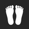 Foot print outline icon