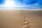 Foot print in Sand dune