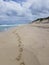 Foot prints in the beach sand Western Australia