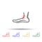 Foot problems, pain multi color icon. Simple thin line, outline vector of plastic, surgery, epilation icons for ui and ux, website