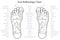 Foot Reflexology Chart Outline