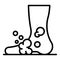 Foot sanitation icon, outline style
