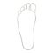 Foot sole contour illustration, realistic style