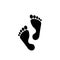 Foot step icon. Vector