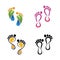 Foot therapist logo vector icon