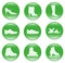 Foot-wear - vector web icons (buttons)