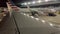 Footage of an American Airlines plane arriving at the gate at Chicago O\'Hare International Airport