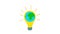 Footage animated illustration of flickering lit light bulb with earth inside. Renewable alternative energy source sustainability