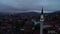 Footage of a mosque and a muezzin calling for the evening prayer with fireworks in the background signalizing the break of fasting