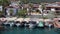 Footage of small, wooden fishing boats, luxury sailboats and yachts in Bodrum