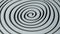 Footage of twisted circle black and white optical illusion Moving Around in Spiral