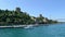 Footage of a yacht and boats passing on Bosphorus strait in Istanbul.