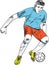 Footbal player illustration