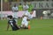 Football action - sliding tackle