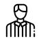 Football Arbitrator Icon Outline Illustration