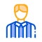 Football Arbitrator Icon Outline Illustration