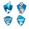 Football badge logo shield collection design,soccer team,vector