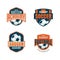 Football badge logo template collection design