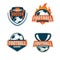 Football badge logo template collection design