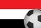 Football ball against flag of egypt