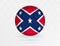 Football ball with Confederate flag pattern, soccer ball with flag of Confederate national team