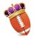 Football ball with a crown
