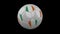 Football ball with flag Cote dIvoire - Ivory Coast, 3d rendering