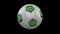 Football ball with flag Mauritania, 3d rendering