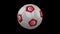 Football ball with flag Tunisia, 3d rendering