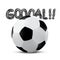 Football Ball with Goal Title. Vector Soccer Ball and Goal Symbol