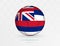 Football ball with Hawaii flag pattern, soccer ball with flag of Hawaii national team