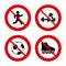 Football ball, Roller skates, Running icons