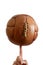 Football ball vintage retro brown leather