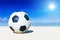 Football Beach Summer Sport Vacation Concept