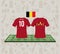 Football belgium sport wear tshirt