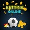 Football betting online make money vector