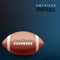 Football blue background with ball template