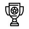 Football Champion Cup Icon Outline Illustration
