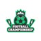 Football championship logo, poster. Soccer logo