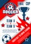 Football championship match poster of soccer cup