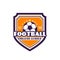 Football college league soccer badge vector icon