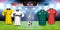 Football cup 2018 team group F for sport tournament in Russian, Soccer jersey mock-up