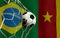 Football Cup competition the national Brazil and national Cameroon