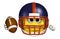 Football Emoticon - with clipping path