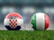 Football euro cup group B Croatia vs Italy