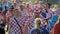 Football fans support teams on the streets of the city on the day of the match between Croatia and Nigeria