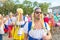 Football fans from Sweden wearing pigtail wigs at the World Cup
