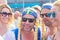 football fans from Sweden wearing pigtail wigs at the World Cup