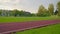 Football field and Athletics running track