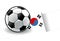 Football with flag - Korea